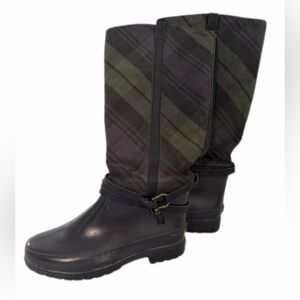 Sperry Top-Sider Plaid Waterproof Rubber Riding Rain Boots – Women’s 7